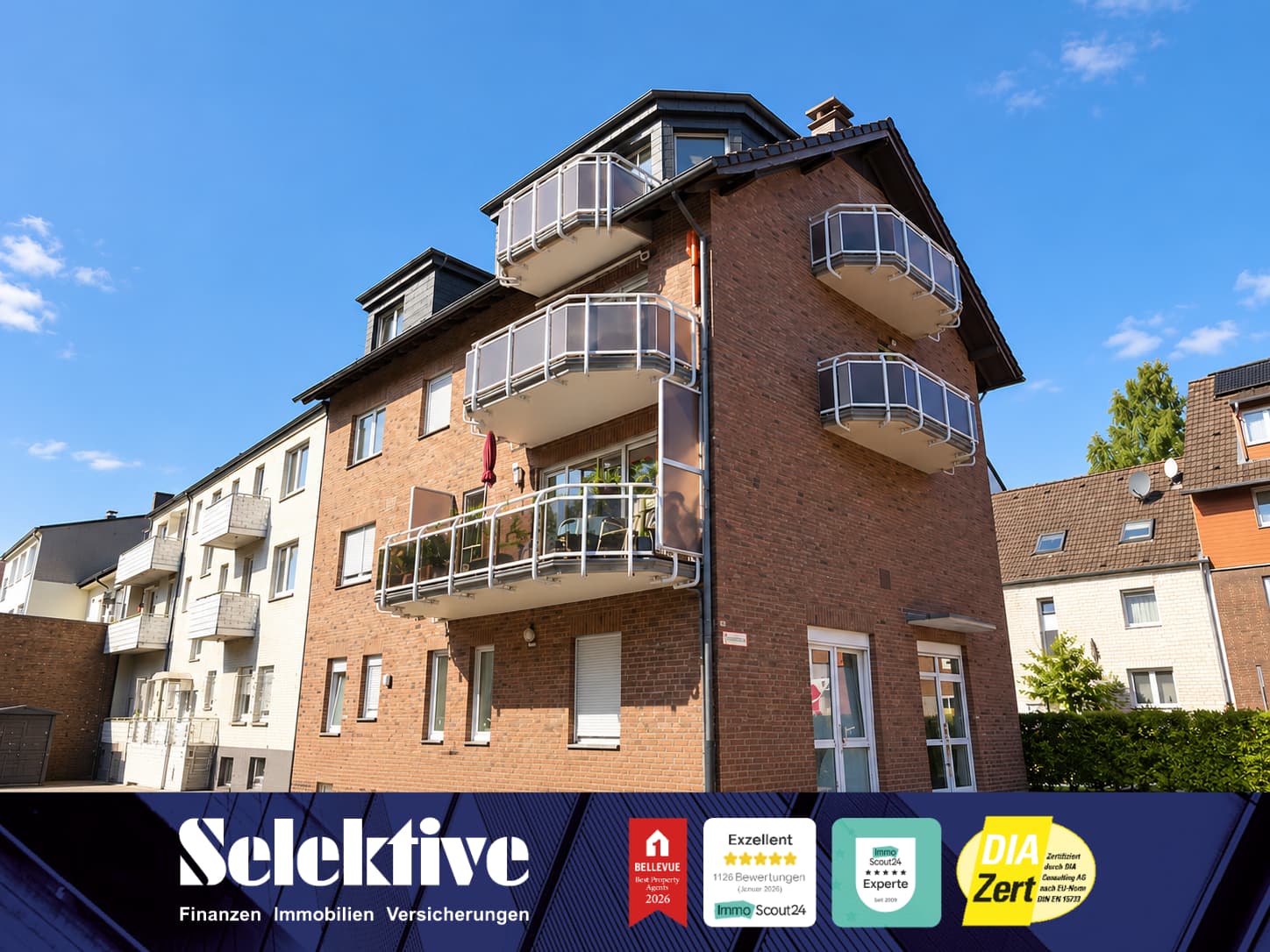 Du-Friemersheim: Helle 2-Zimmer Dachgeschosswohnung mit Balkon, Einbauküche und Stellplatz!!
