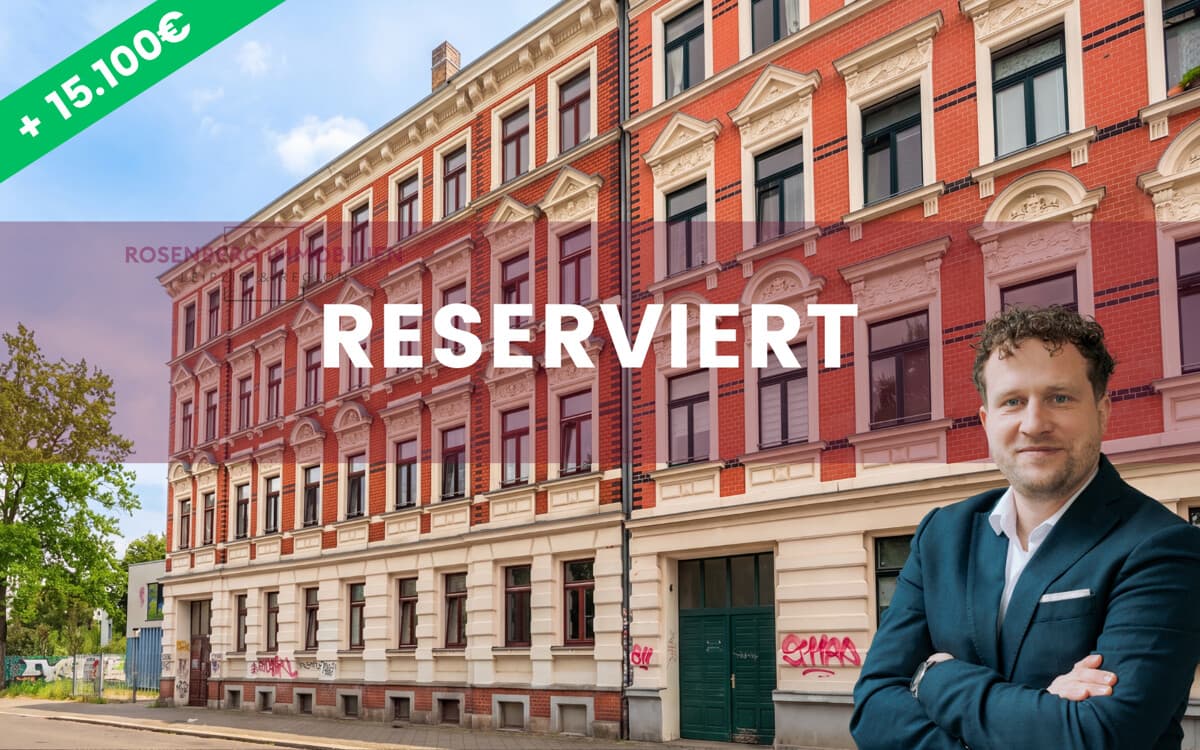 *RESERVIERT in 16 Tagen* Bezugsfreie 2-Zimmer-Wohnung in Leipzig Alt-West mit eigenem Gartenanteil