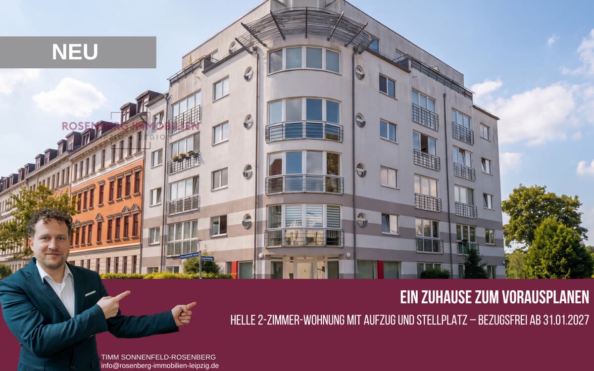 Bezugsfrei ab 2027: Helle 2-Zimmer-Wohnung mit Aufzug, Stellplatz und Wohnkomfort in Möckern sichern