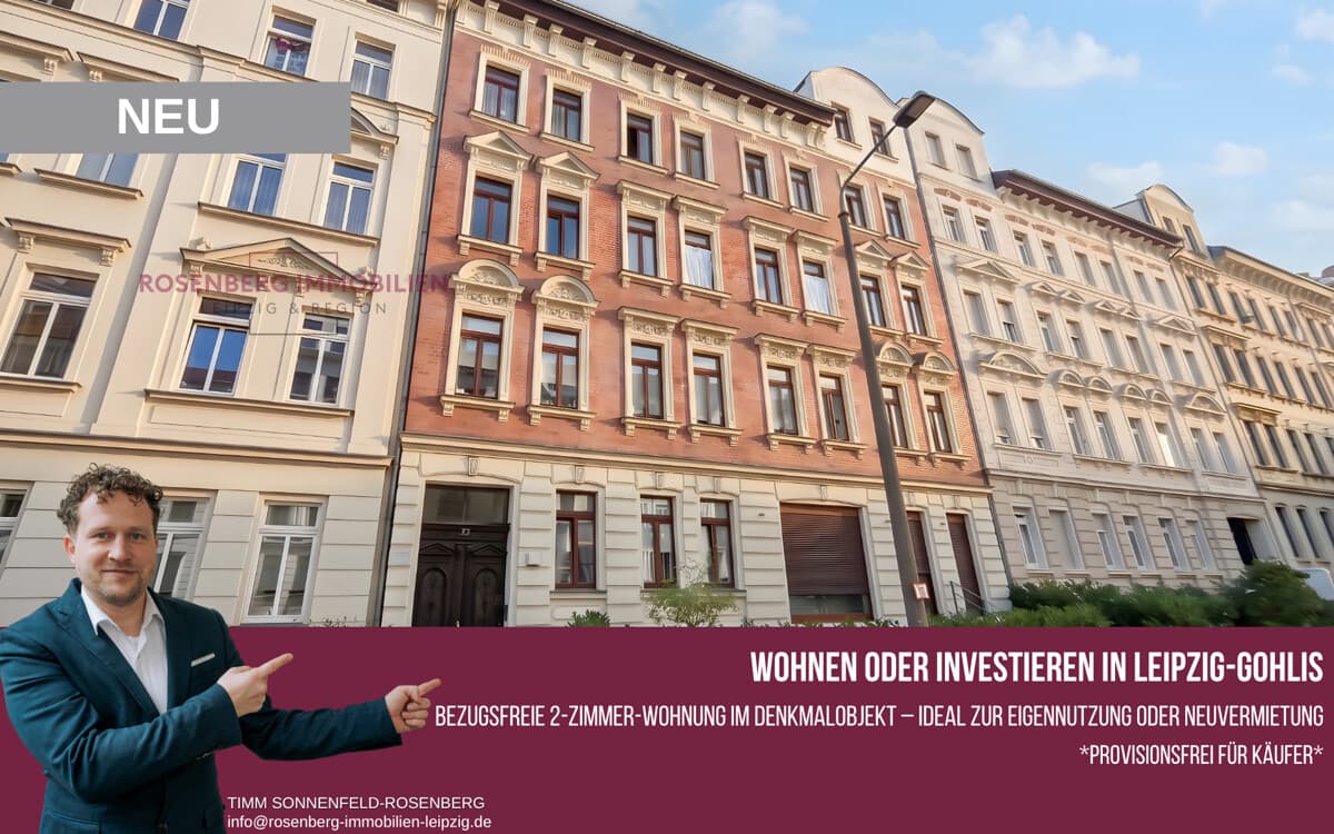 Provisionsfrei: Bezugsfreie 2-Zimmer-Wohnung mit Balkon – für Eigennutzer & Kapitalanleger in Gohlis