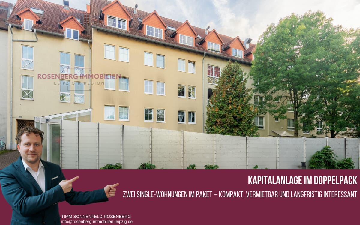 Zwei Wohnungen, zwei Stellplätze, ein Investment in Leipzig-Lindenau