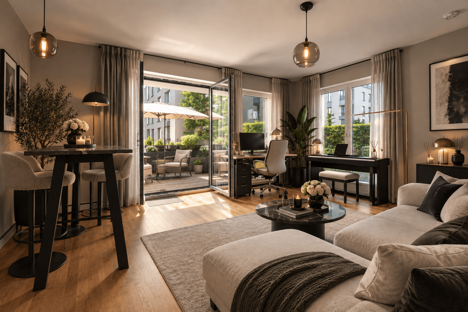 MÜNCHNER IG: Schwabinger 1,5-Zimmer-Traum mit Garten & sonniger Süd-Terrasse