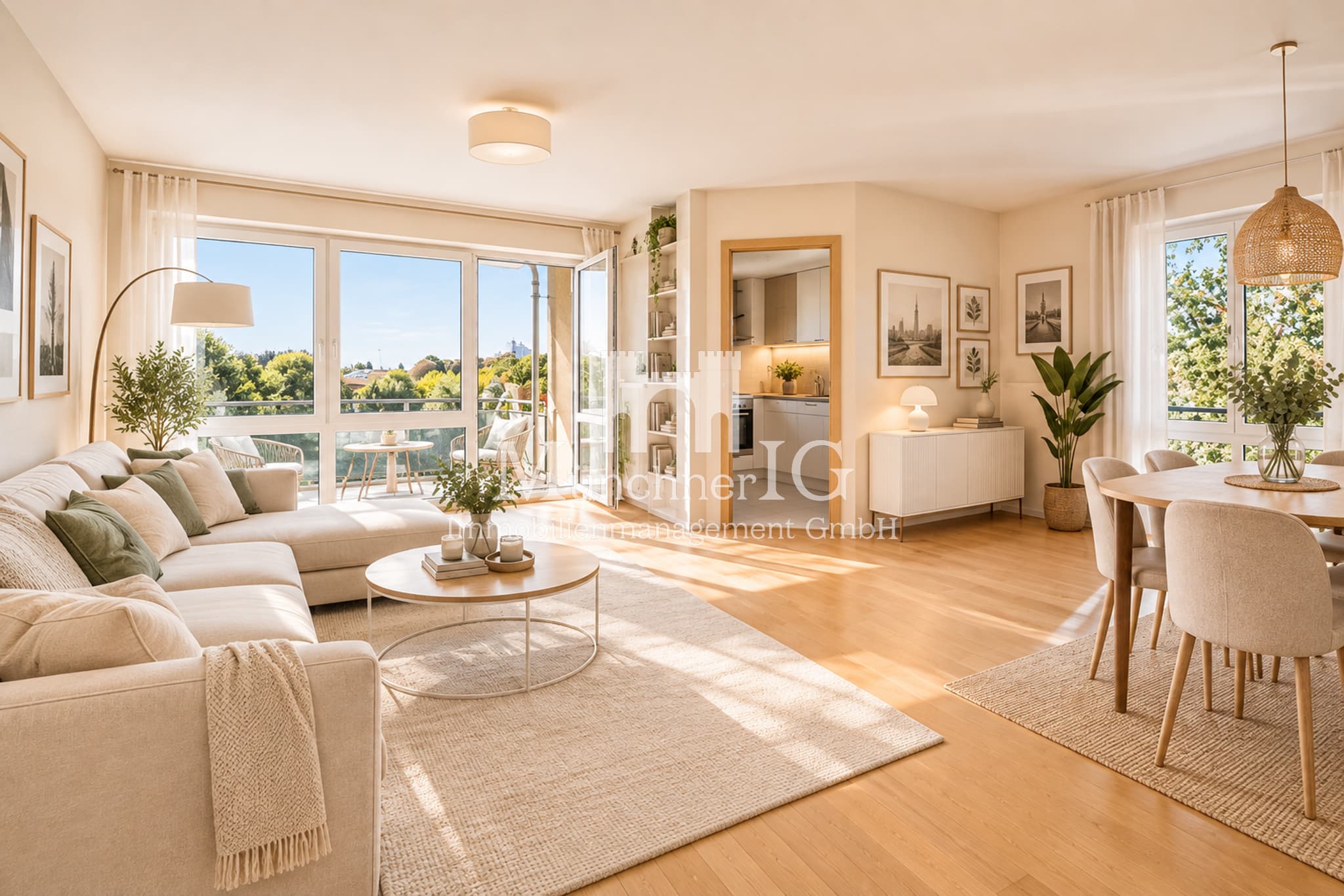 MÜNCHNER IG: 3-Zimmer-Wohnung mit West-Balkon und durchdachtem Grundriss, ein Zuhause zum Wohlfühlen