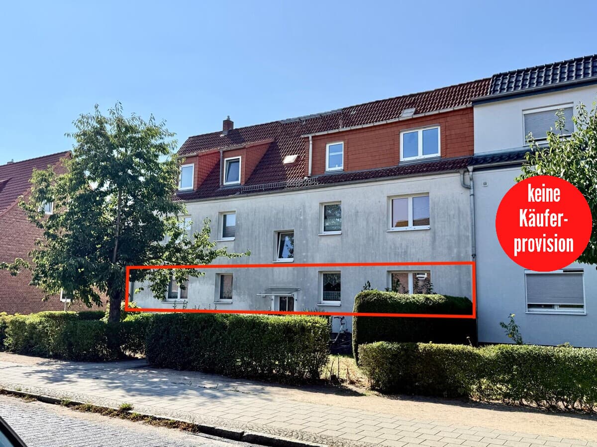 HORN IMMOBILIEN++ Neubrandenburg, große 3-Raum ETW im EG mit Balkon und Stellplatz -vermietet-