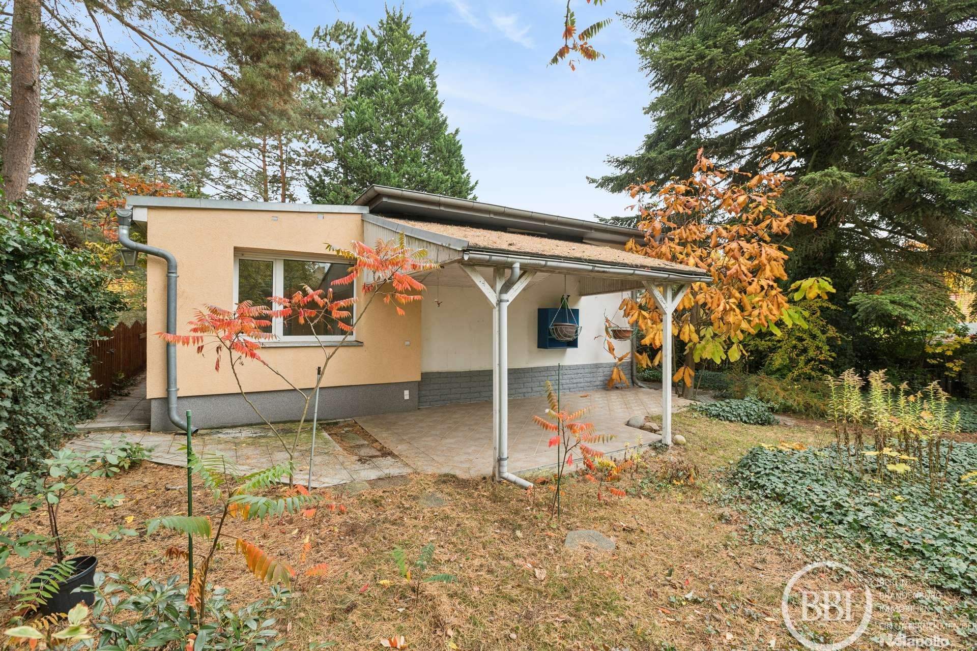 900 m² Grund unter Kiefern: Bungalow in Zeuthen