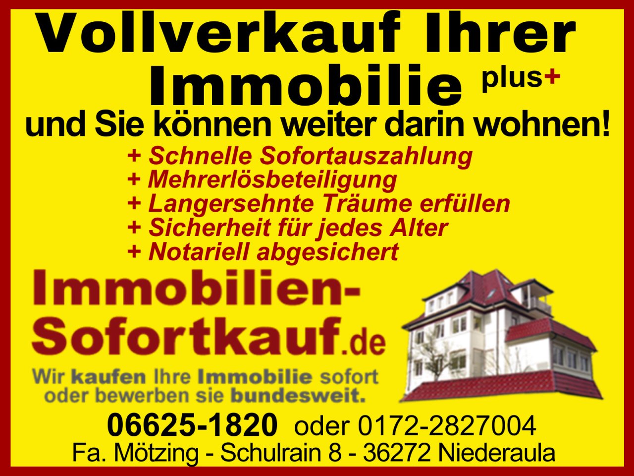 Vollverkauf Plus..."Wir kaufen Ihre Immobilie sofort!" – Burgwald – Bild 1 von 1