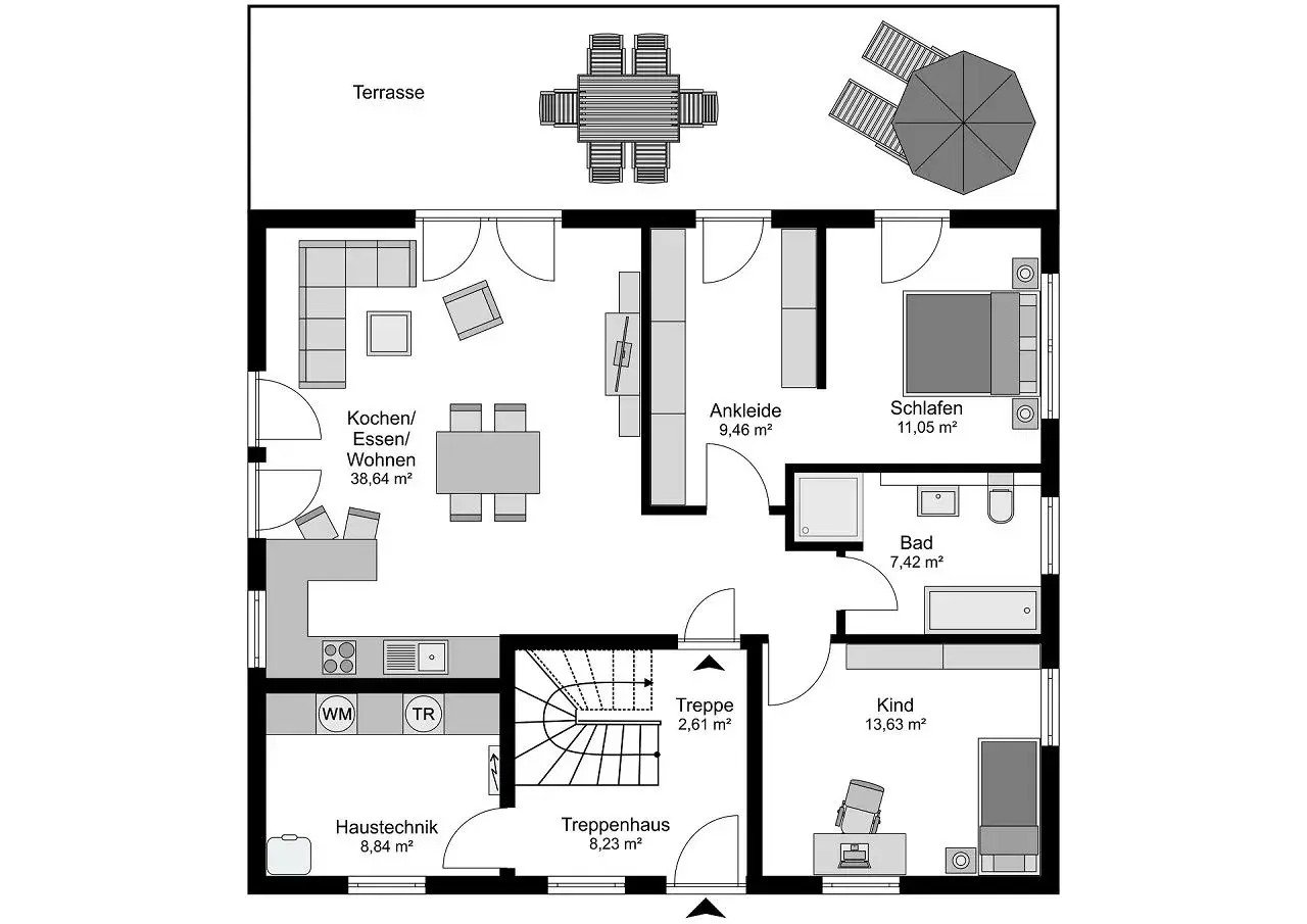 *NEUBAU - Zweifamilienhaus im Stadtvilla-Stil mit flexiblem Wohnkonzept- entsteht in guter Lage von Hagen* – Hagen – Vorschaubild 3