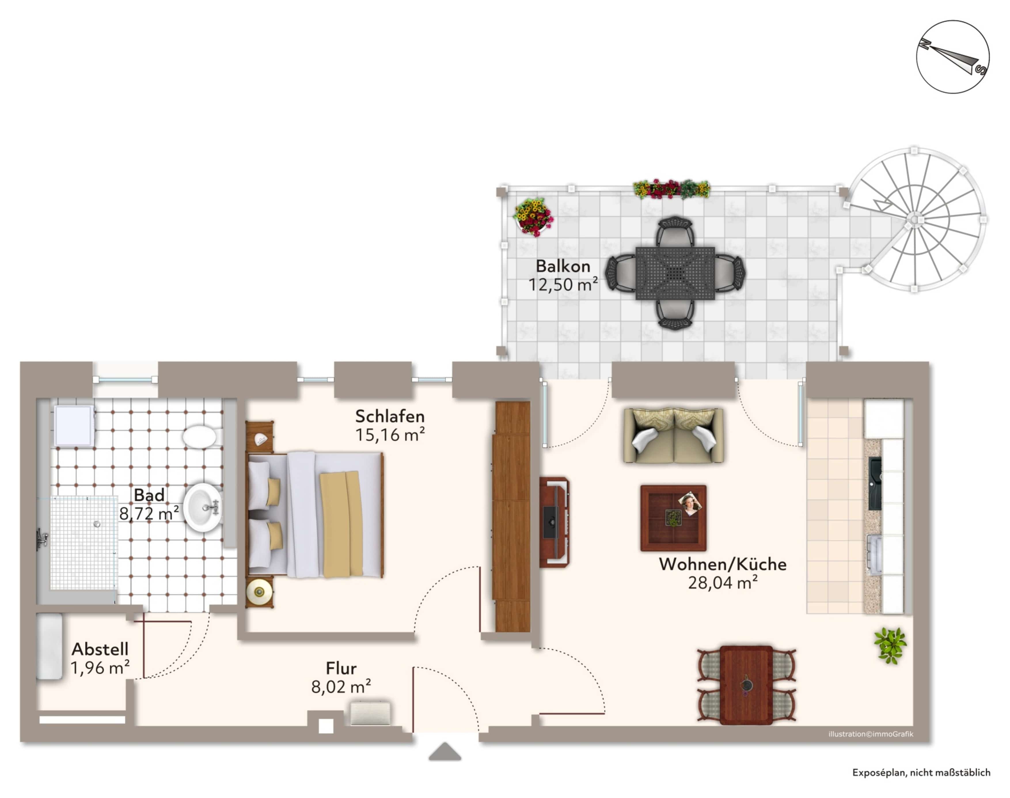 Energieeffizientes Wohnen: Moderne 2-Zimmer-Wohnung mit Balkon in Elbnähe – Magdeburg – Vorschaubild 5