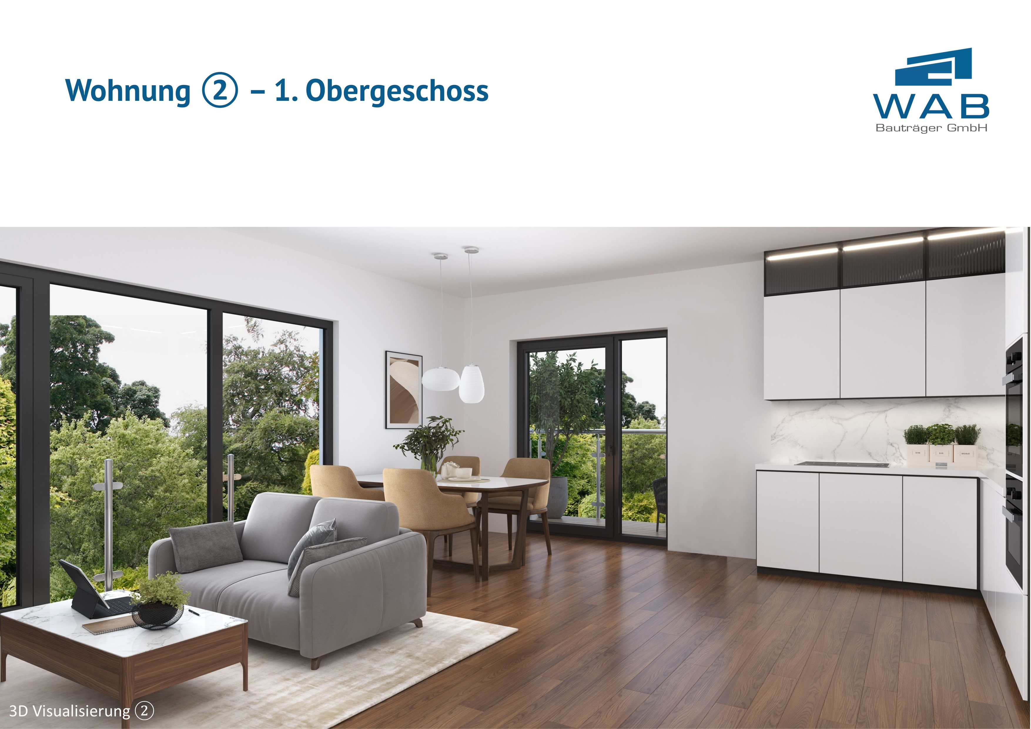 2-Zimmer Neubau Luxuswohnung (2), mit Balkon