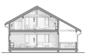 hochwertiges Holzhaus (Cambridge) mit Vollholzwänden, Wandstärke 200 oder 250 mm mit großer Terrasse – Prüm – Vorschaubild 10