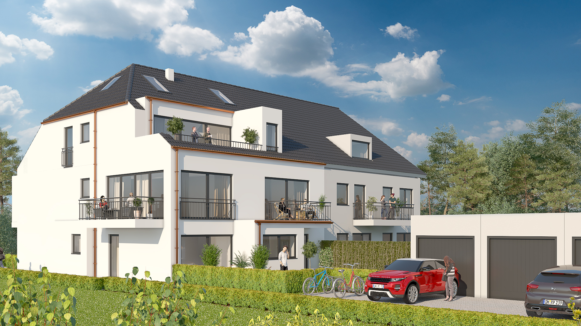 MÜNCHNER IG: Erstklassige 2-Zimmerwohnung mit Südbalkon und Gartenblick