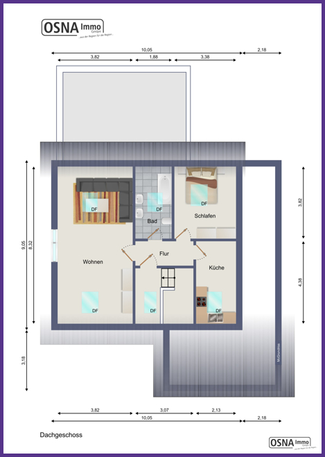 Mehrfamilienhaus mit 3 WE im Vorderhaus und 2 WE im Hinterhaus – Osnabrück – Vorschaubild 21