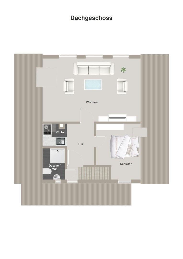 Charmante 2-Zimmer Dachgeschoss-Wohnung im Herzen der Altstadt – Augsburg – Vorschaubild 12