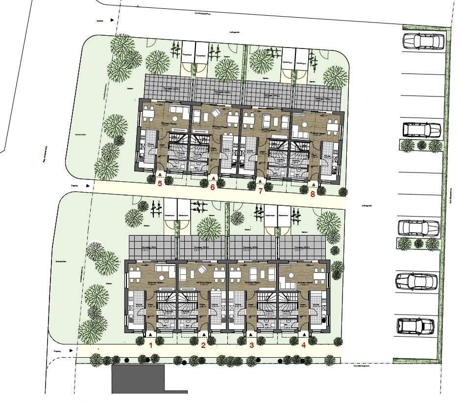*Neubau - 8 Reihenhäuser in idyllischer Lage nahe dem Zwenkauer See* – Zwenkau – Vorschaubild 4