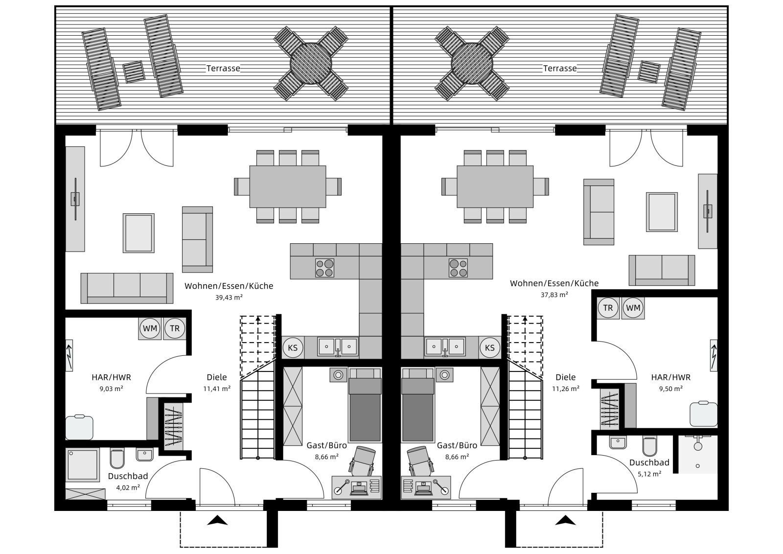 Streif Doppelhaushälfte als Effizienzhaus 40 incl, Grundstück – Enkenbach Alsenborn – Vorschaubild 3