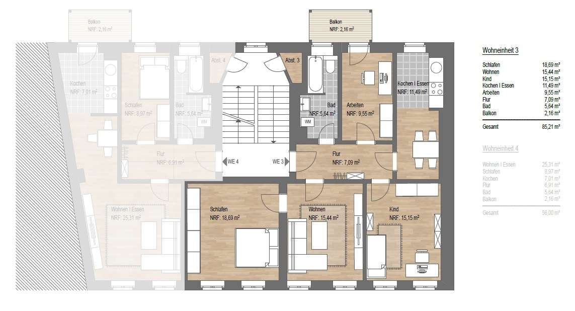 Denkmalschutz – 4-Zimmerwohnung mit Balkon in ruhiger Seitenstraße in Leipzig, Anger-Crottendorf