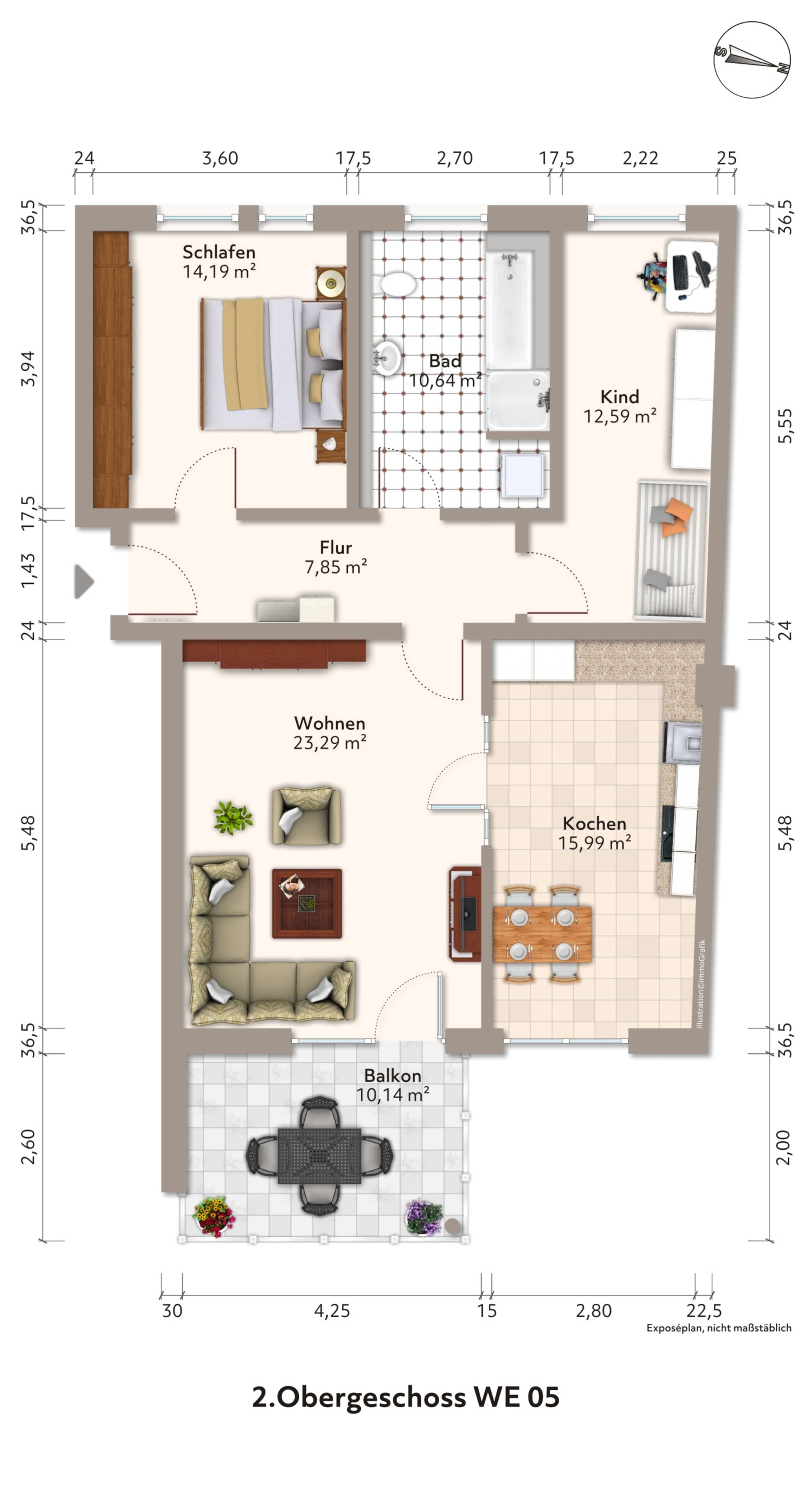 Altersgerechte 3-Raumwohnung mit schönem Balkon! – Magdeburg – Vorschaubild 11