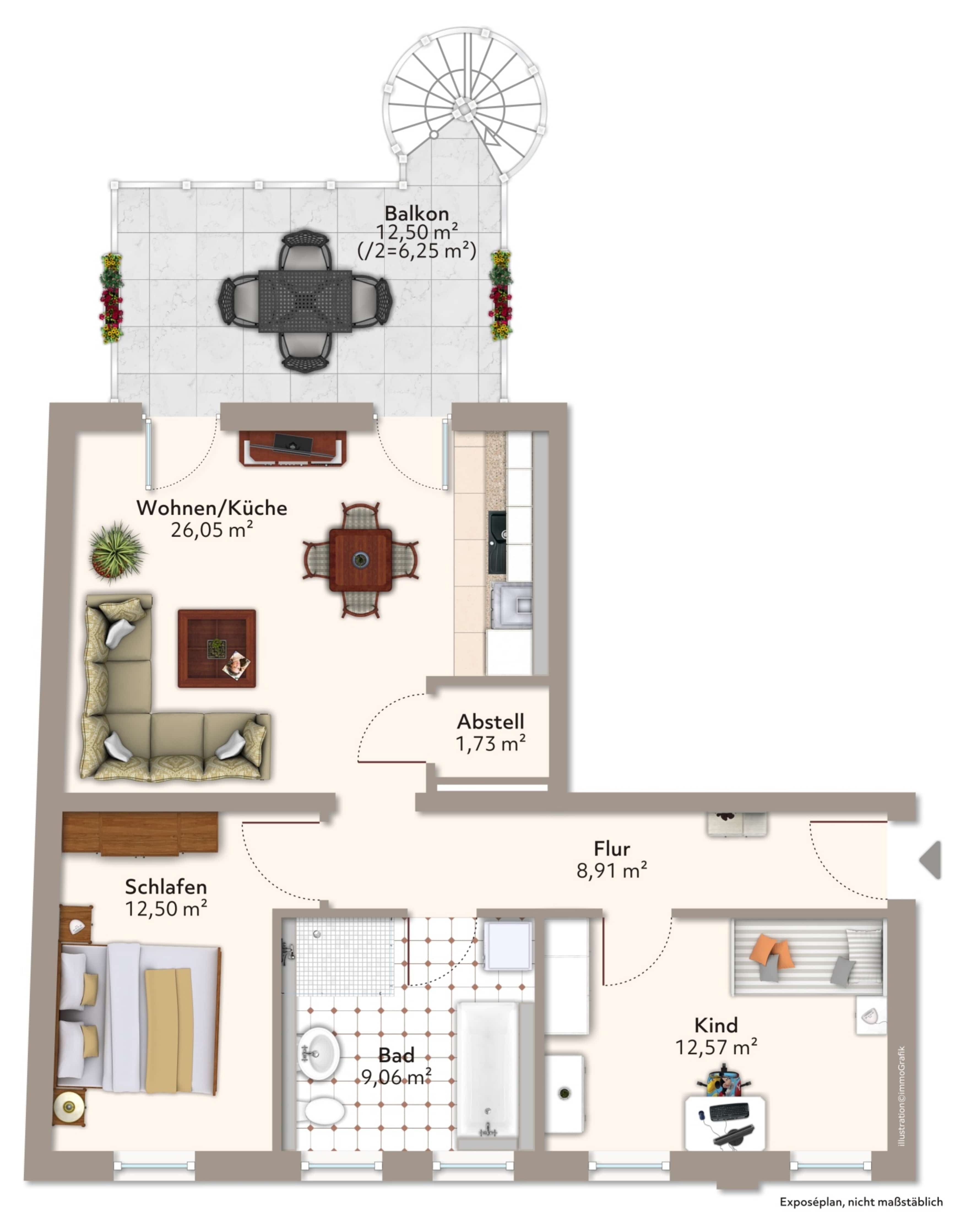 Moderne 3-Raum-Wohnung mit Balkon und viel Tageslicht ! – Magdeburg – Vorschaubild 15