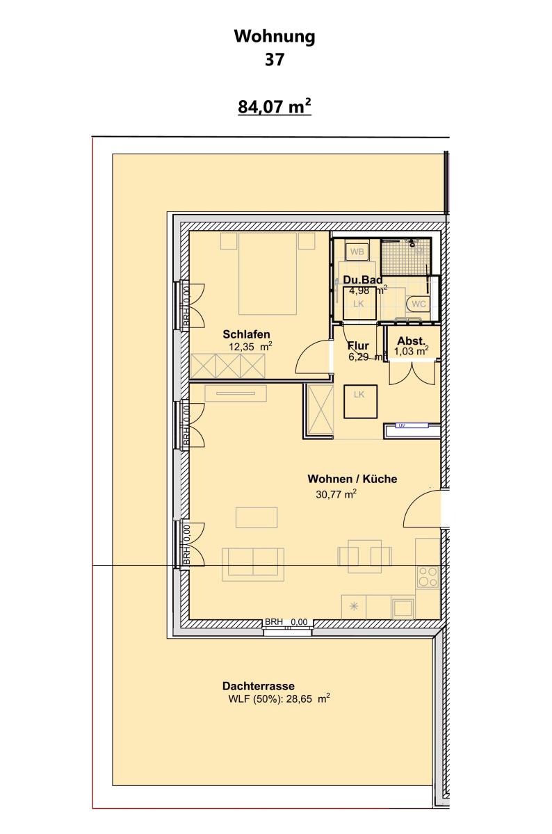 Sonnige Penthousewohnung mit Dachterrasse im KFW 40 QNG Energiesparhaus mit SonderAFA – Trier – Vorschaubild 7