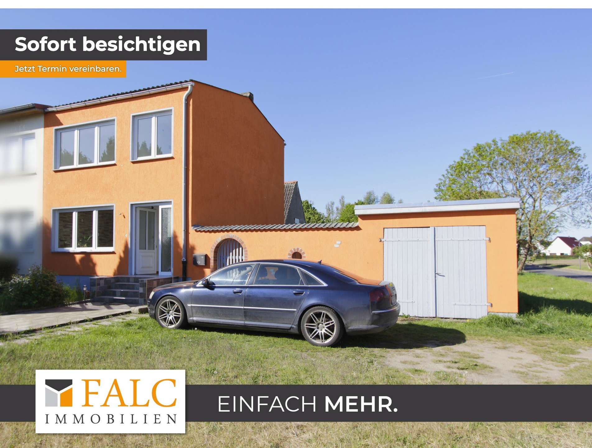 Solide Doppelhaushälfte mit großem Grundstück in ländlicher Umgebung – Grebbin – Bild 1 von 12