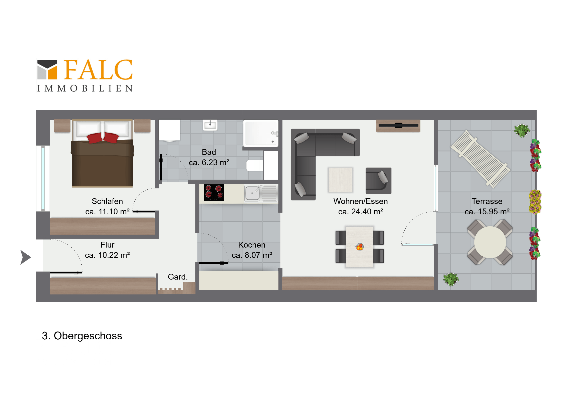 2-Zimmer-Wohnung mit Tiefgarage in Toplage von Gievenbeck – Münster – Vorschaubild 11