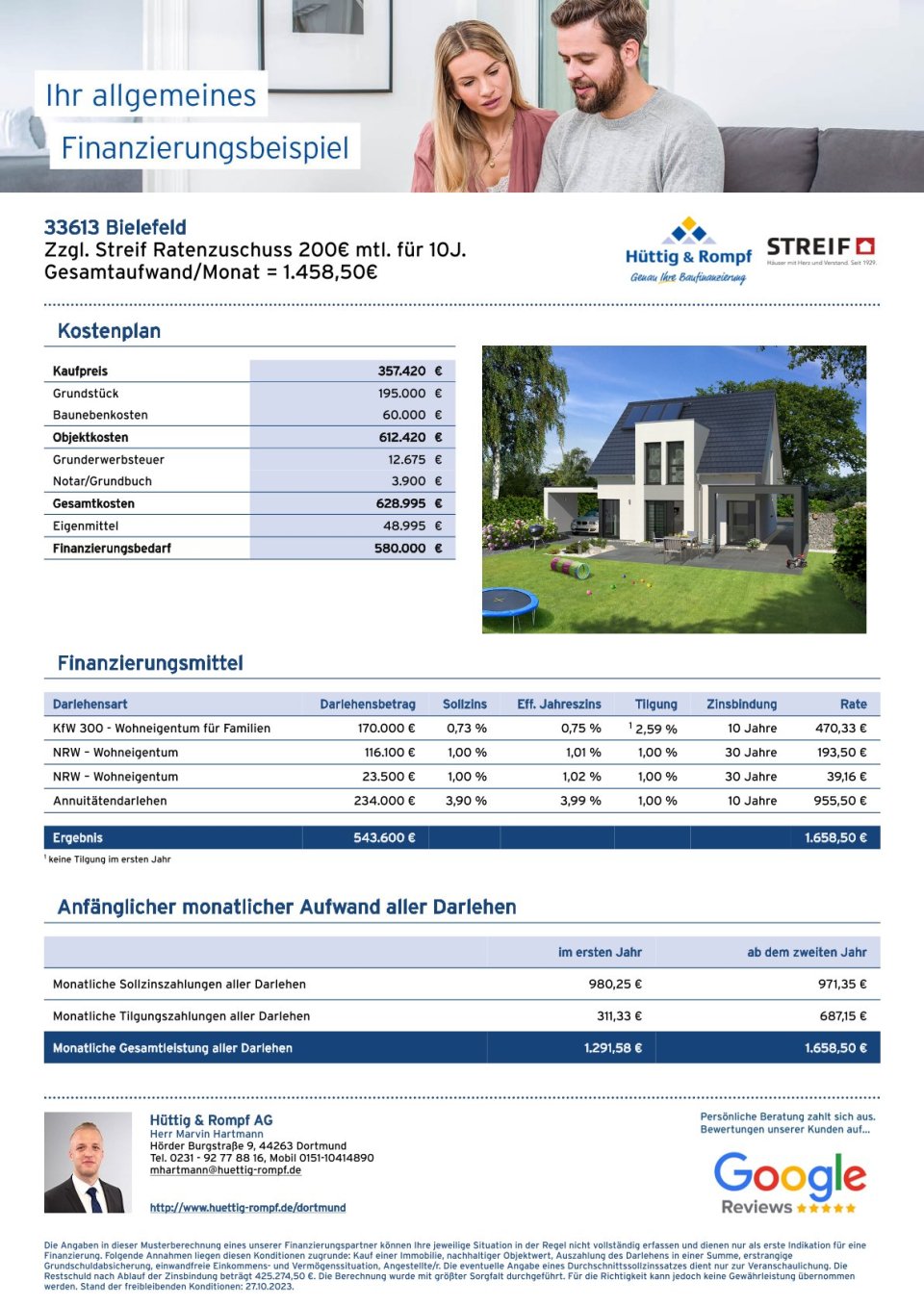 10 Jahre Streif Ratenzuschuss - jeden Monat 200,-EUR Extra - Siehe PDF* – Bielefeld – Vorschaubild 2