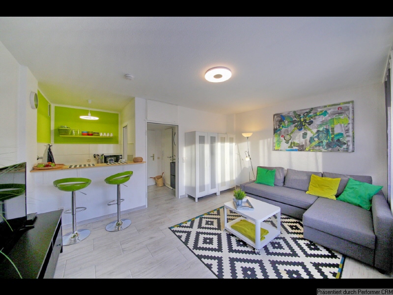 Schöne möblierte 1 Raumwohnung in Düsseldorf inkl. Internetzugang und Waschtrockner.