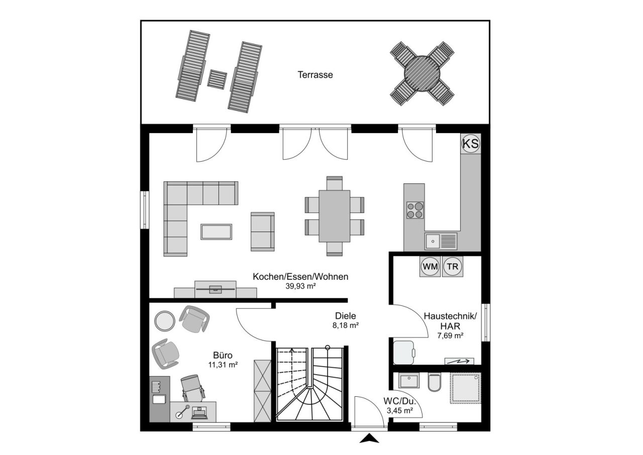 Modern Line Neubau Energiesparhaus - von Streif – Ranstadt – Vorschaubild 4