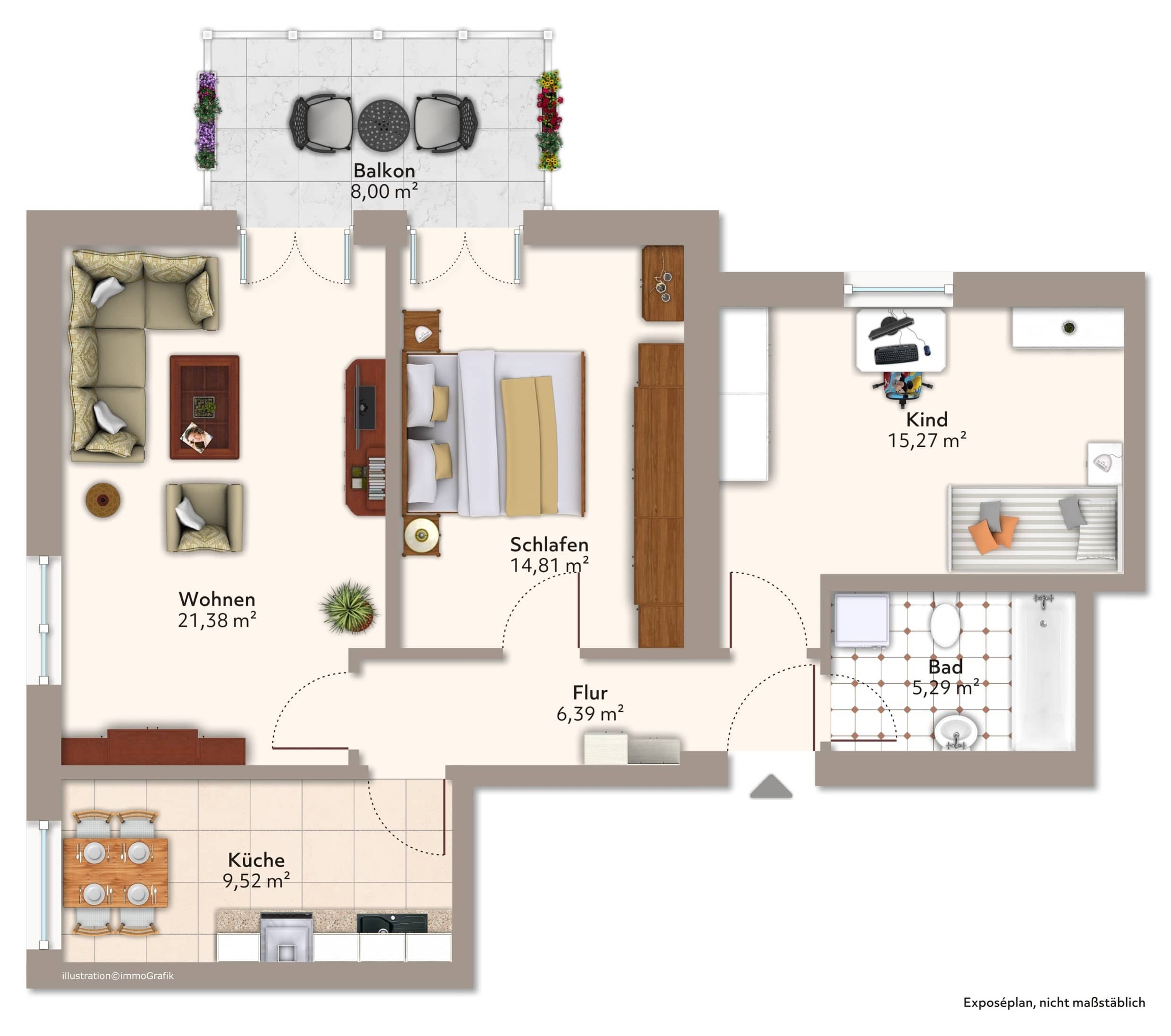 Attraktive 3-Raumwohnung im Encke-Carré - Ihr neues Zuhause! – Magdeburg – Vorschaubild 13