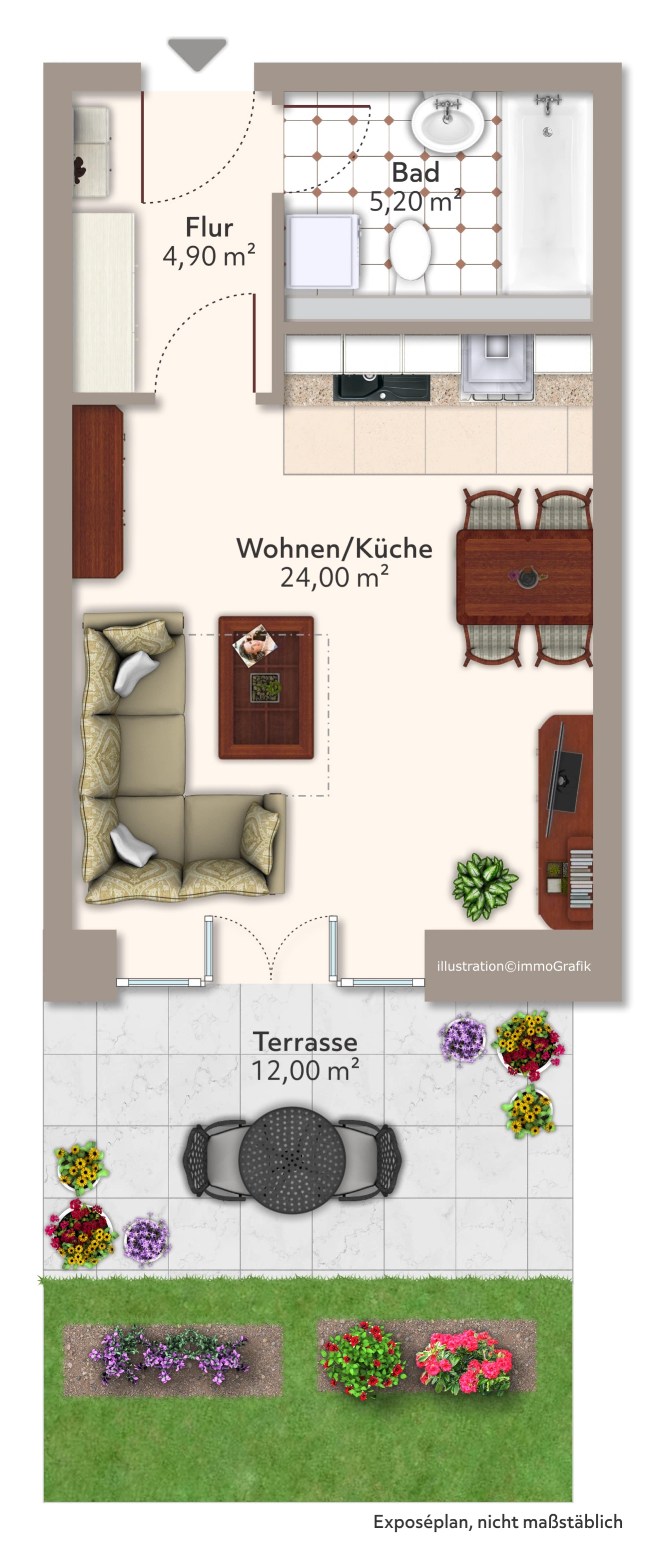 Gemütliche Single-Wohnung mit EBK & Terrasse – Magdeburg – Vorschaubild 13