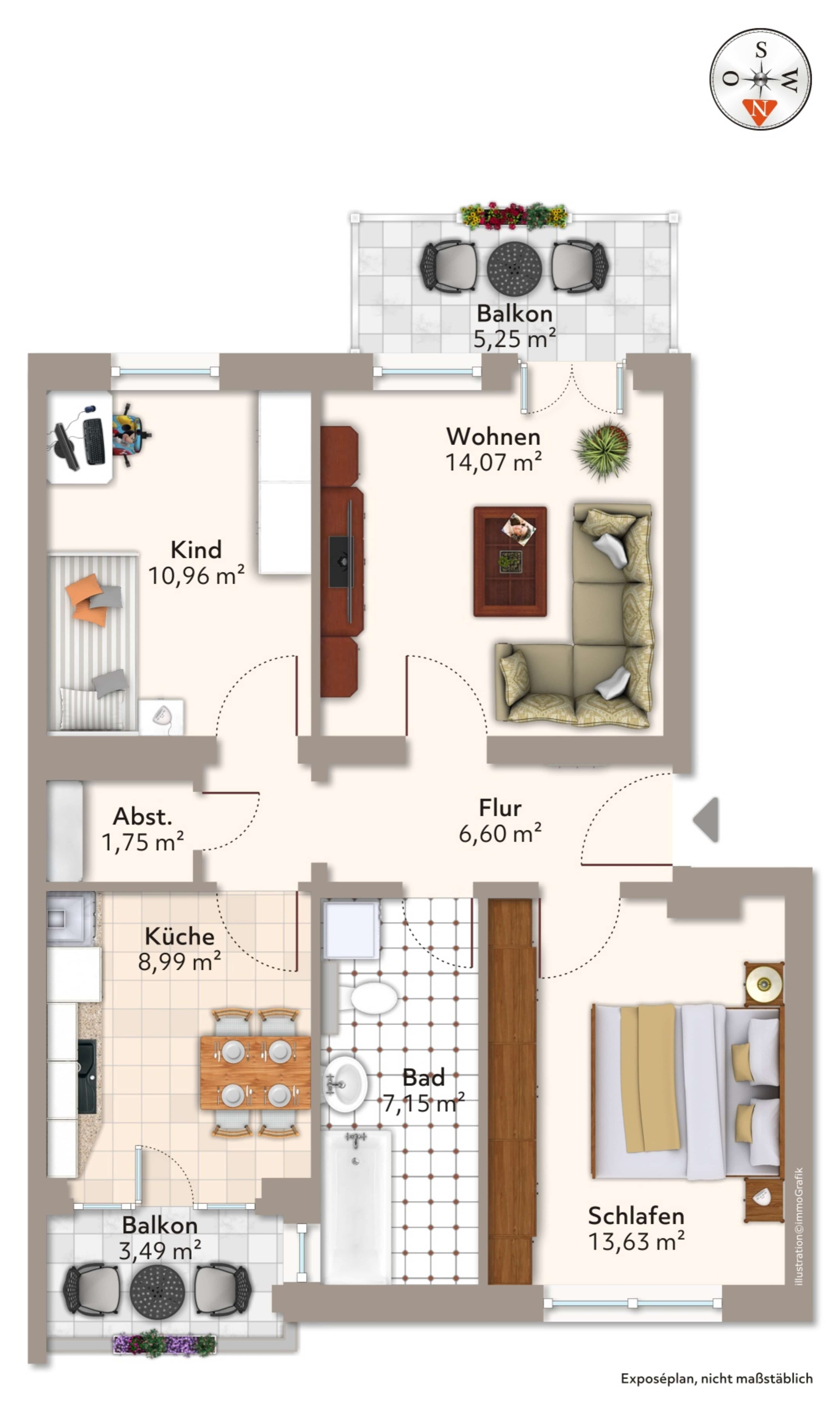Gemütliches Stadtleben: 3-Zimmer-Wohnung in Magdeburg-Stadtfeld-Ost – Magdeburg – Vorschaubild 11