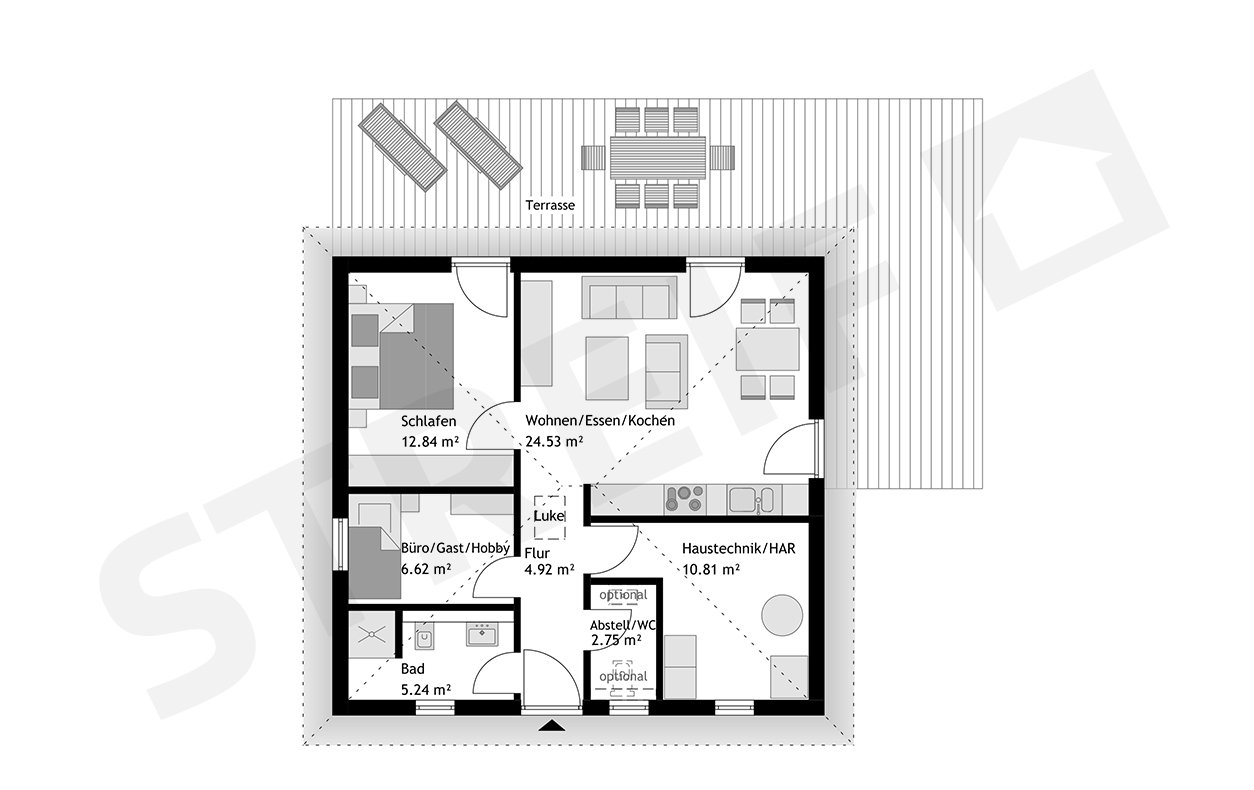 Immobilie in Ulrichstein - Kleiner Bungalow barrierefrei als bezahlbarer Altersruhesitz - Bild 2