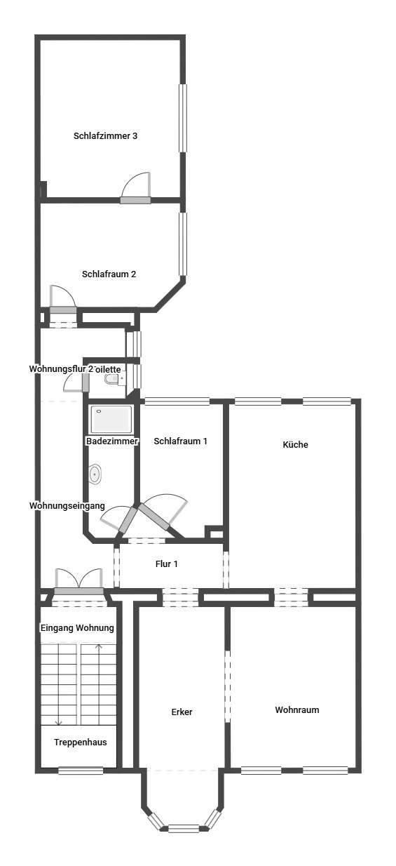 „Mitten in Krefeld, mitten im Leben – großzügige Wohnung mit Charakter, Charme & Erkerbonus!“ – Krefeld – Vorschaubild 22