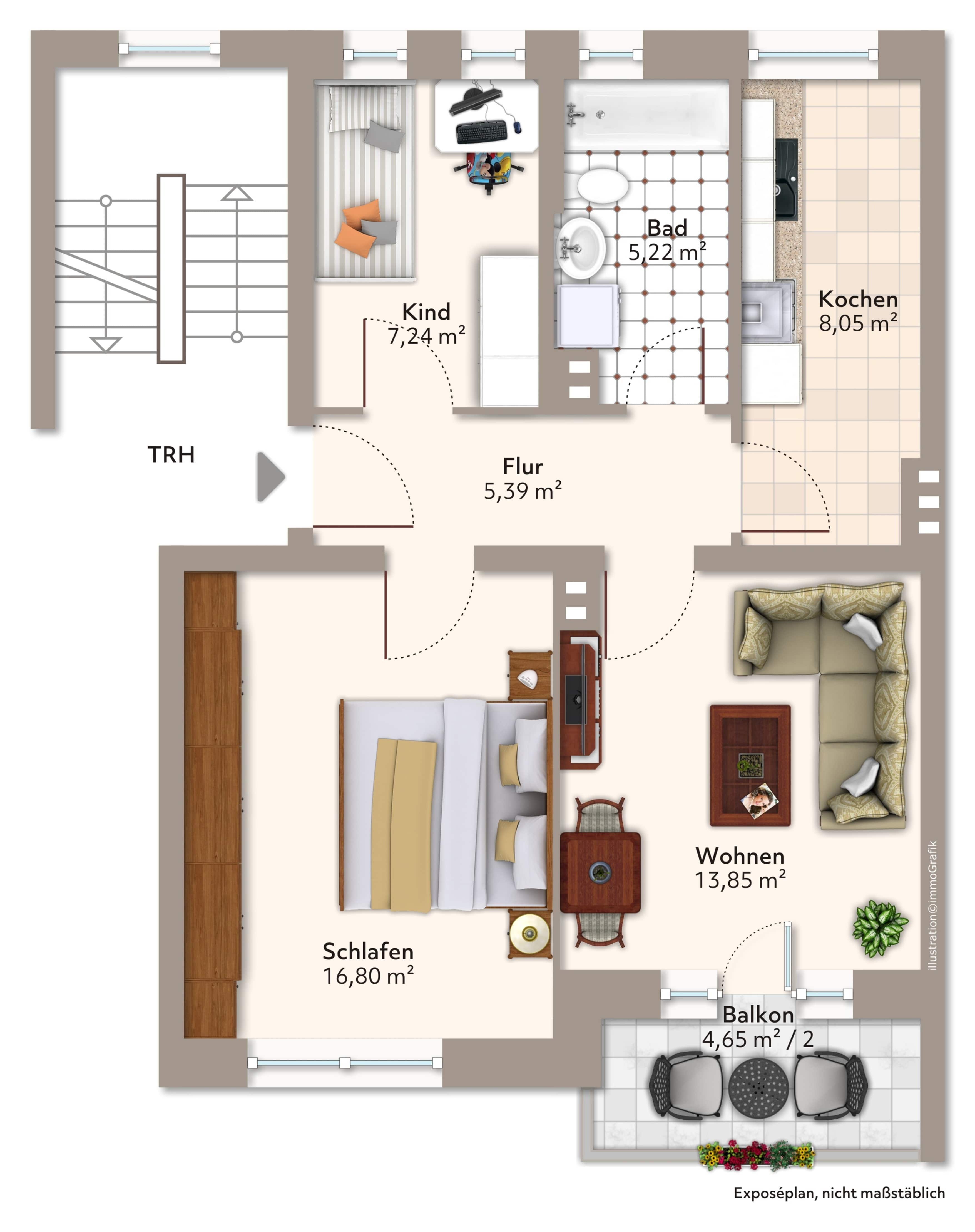 Charmante 3-Raum-Wohnung in Stadtfeld West – Magdeburg – Vorschaubild 10