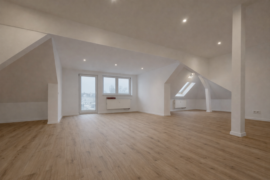 Erstbezug Dachgeschoss-Loft mit Balkon | offen, modern | Dresden-Pieschen