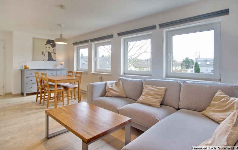 2-Zimmer-Wohnung Nähe Düsseldorf Airport, hell und komplett möbliert