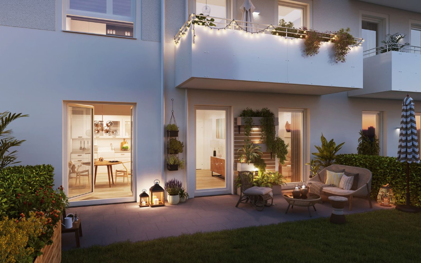 Exklusive, neuwertige 2-Zimmer-Wohnung mit garten und Einbauküche in Berlin