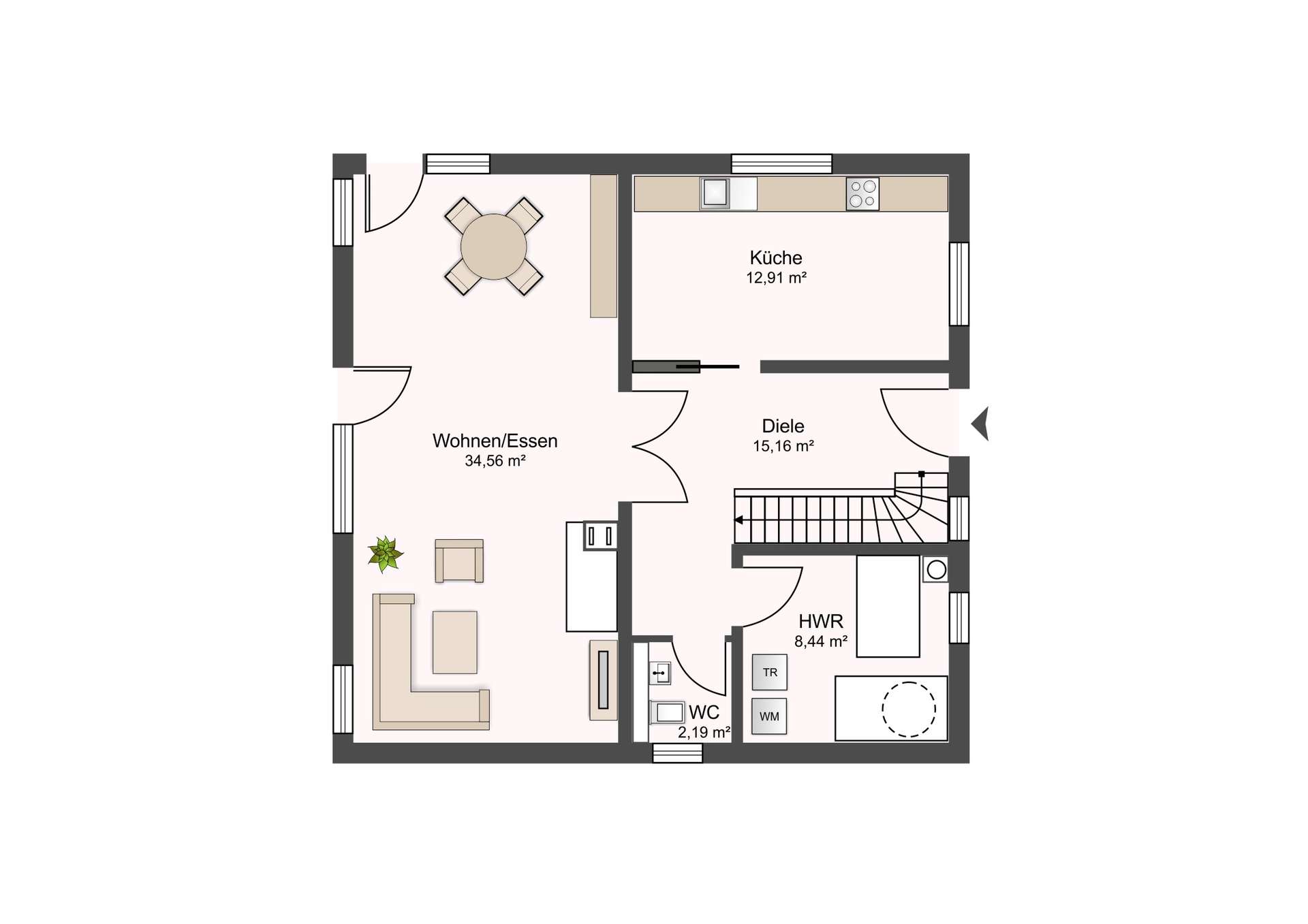2018 gebaut | Massivhaus | ca. 1000 m² Grundstück | Kamin | Fußbodenheizung | u.v.m. – Schönwölkau – Vorschaubild 27