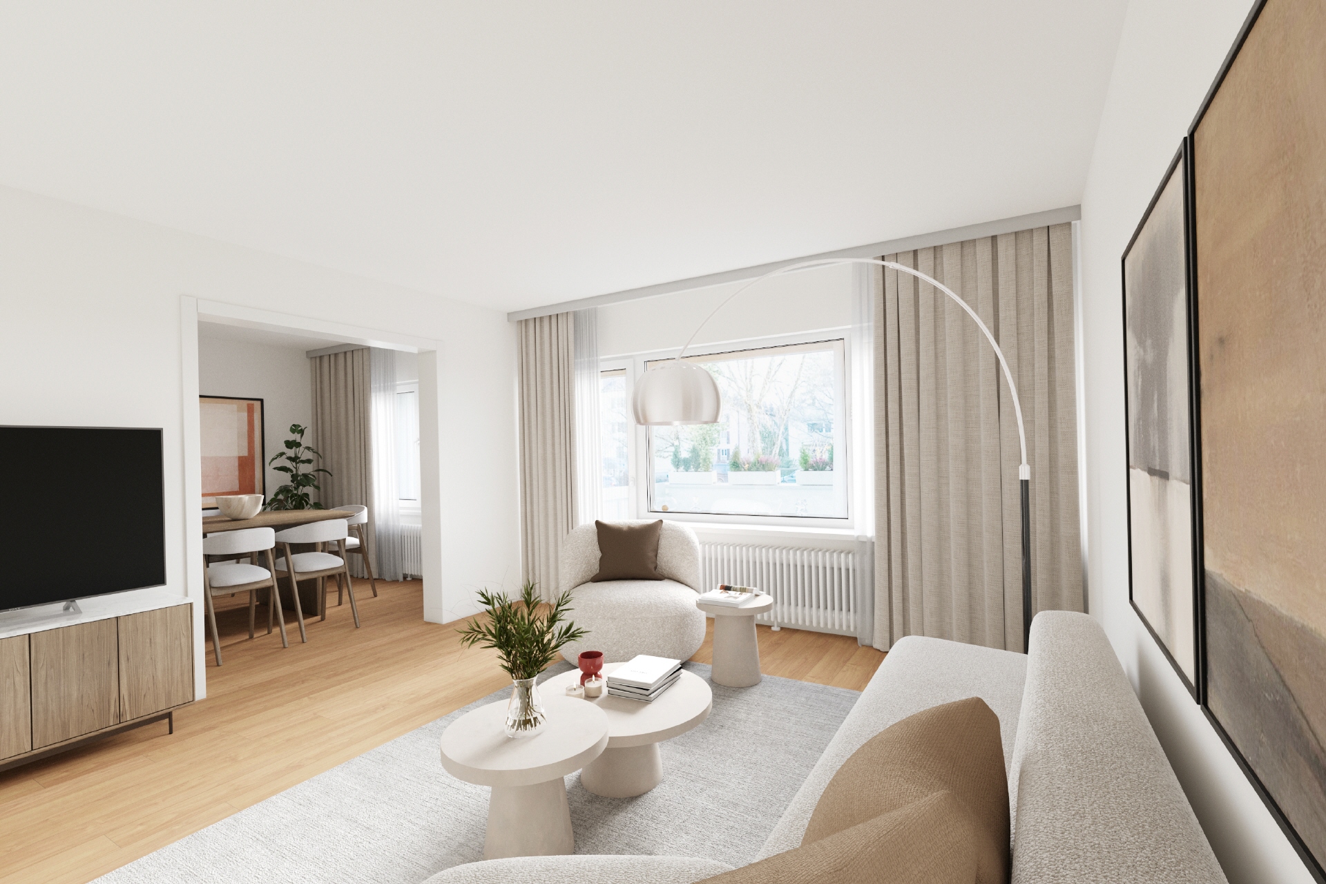 AIGNER - Gut aufgeteilte Hochparterrewohnung mit Westbalkon in Alt-Solln