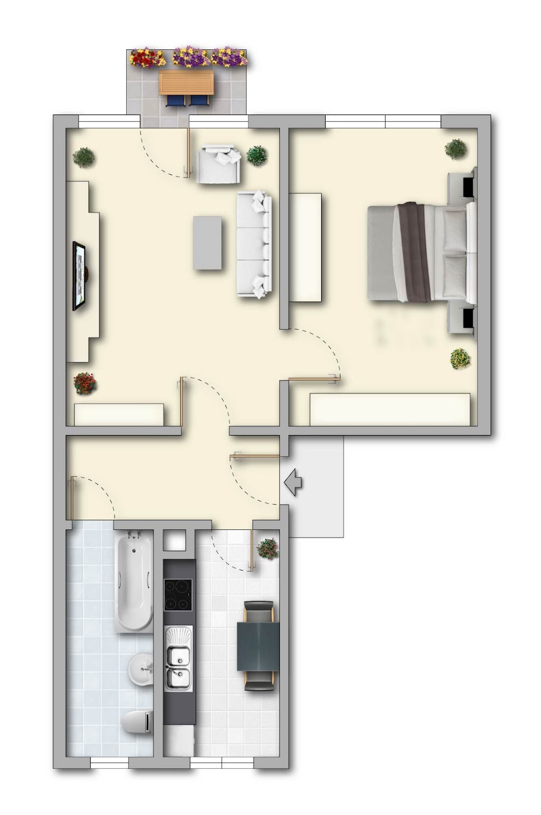 Komfort für Singles & Paare: Frisch sanierte Erdgeschosswohnung mit Balkon und Tageslichtbad – Chemnitz – Vorschaubild 10
