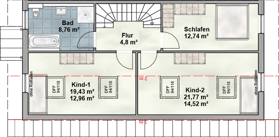 Doppelhaushälfte (Neubau) mit Berg- und Seeblick, ganz nahe am Weißensee bei Füssen – Füssen – Vorschaubild 13