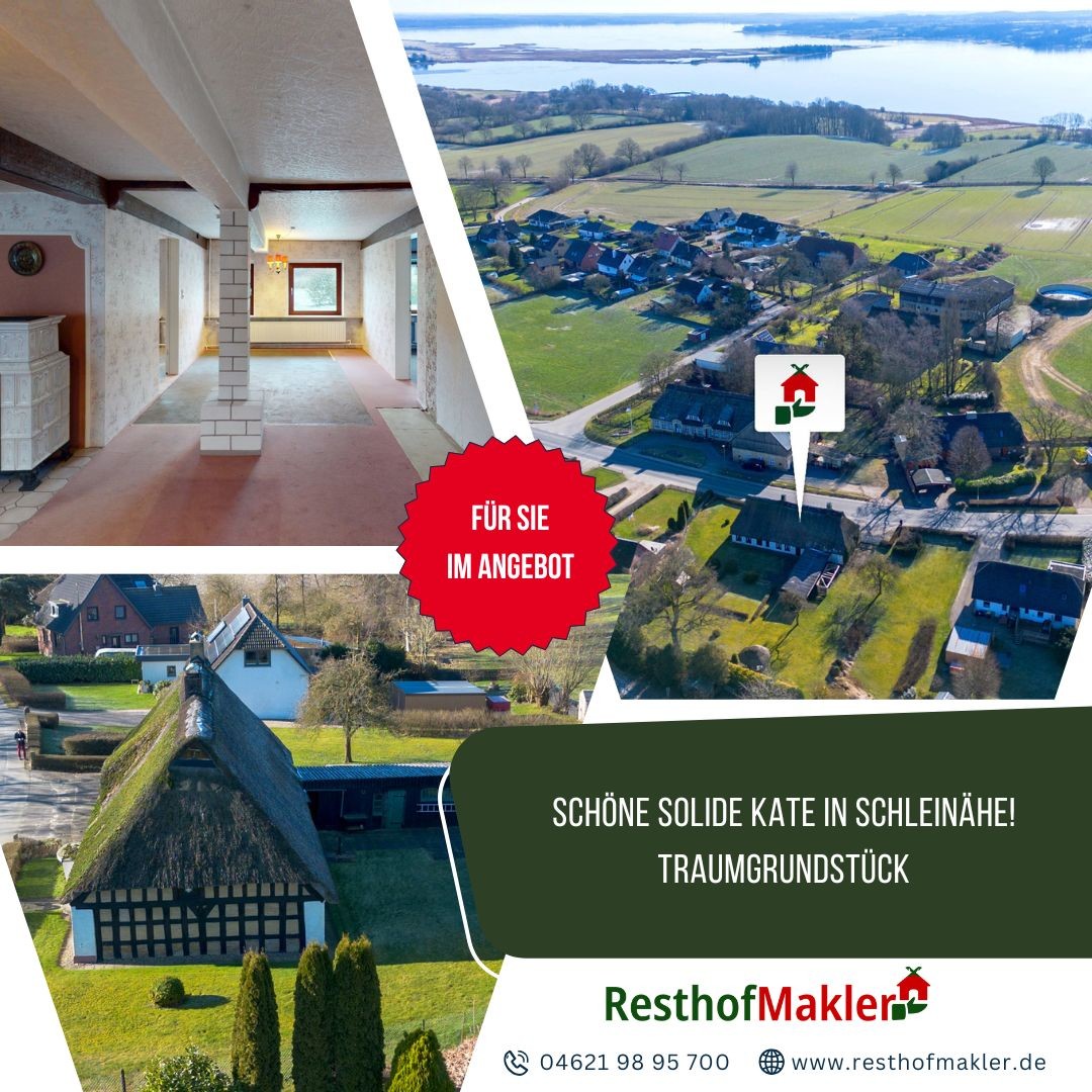 Immobilie in Schaalby - Schöne solide Kate in Schleinähe! Traumgrundstück - Bild 0