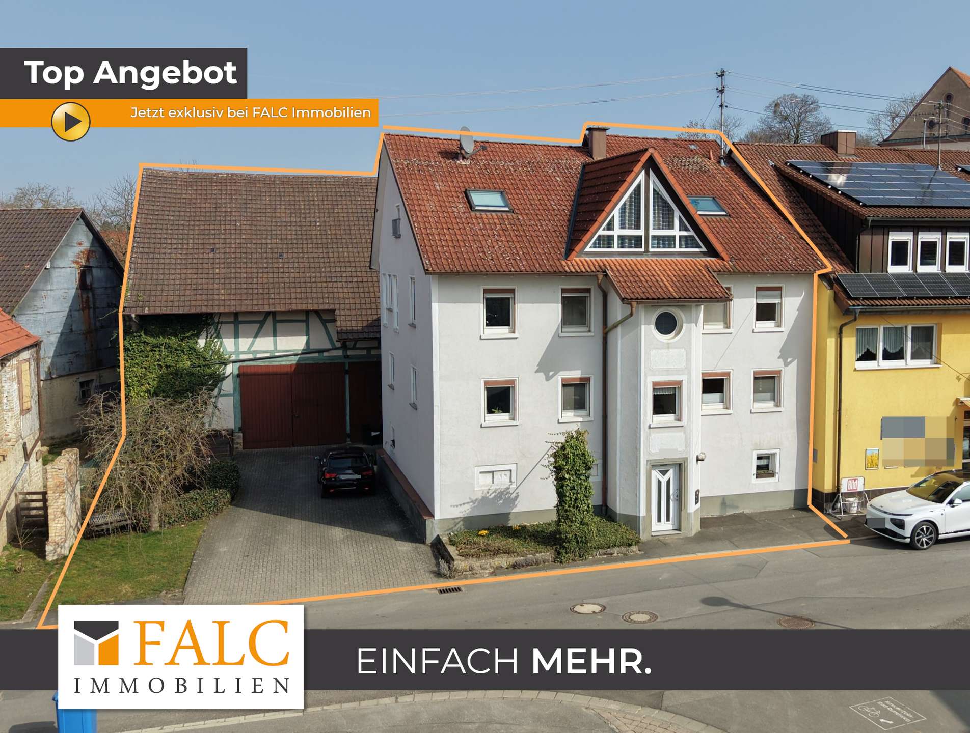 Platzwunder in Ravenstein! 3-Familienhaus inkl. großzügiger Scheune - FALC Immobilien Heilbronn – Ravenstein – Bild 1 von 33