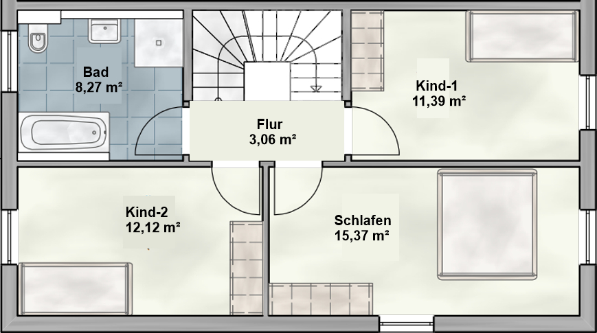 Schlüsselfertige Doppelhaushälfte (Neubau) mit Keller in Großhadern mit großem Grund nahe der U-Bahn – München – Vorschaubild 11