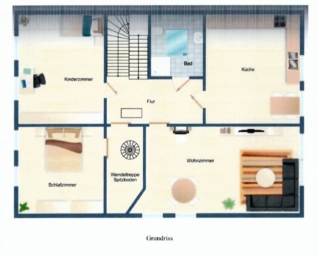Immobilie in Kriebitzsch - Moderne 3-Raumwohnung mit Küche - Bild 2