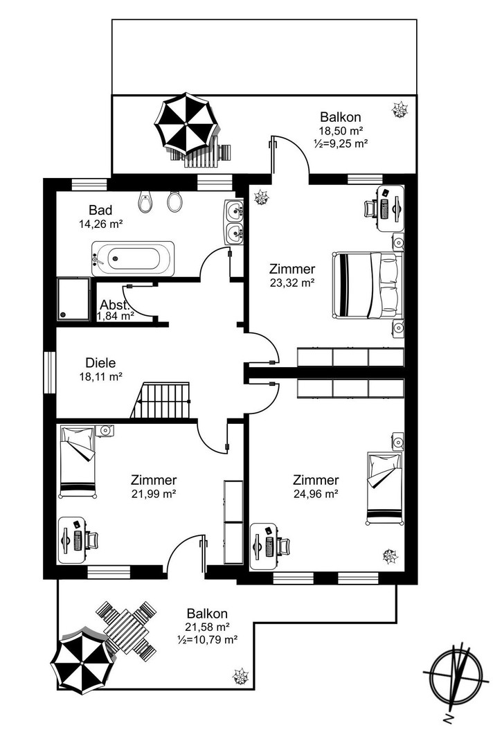 Altbauvilla mit Remise auf 1.509 m² Grundstück – Wohnen & Arbeiten auf höchstem Niveau – Hamburg – Vorschaubild 22