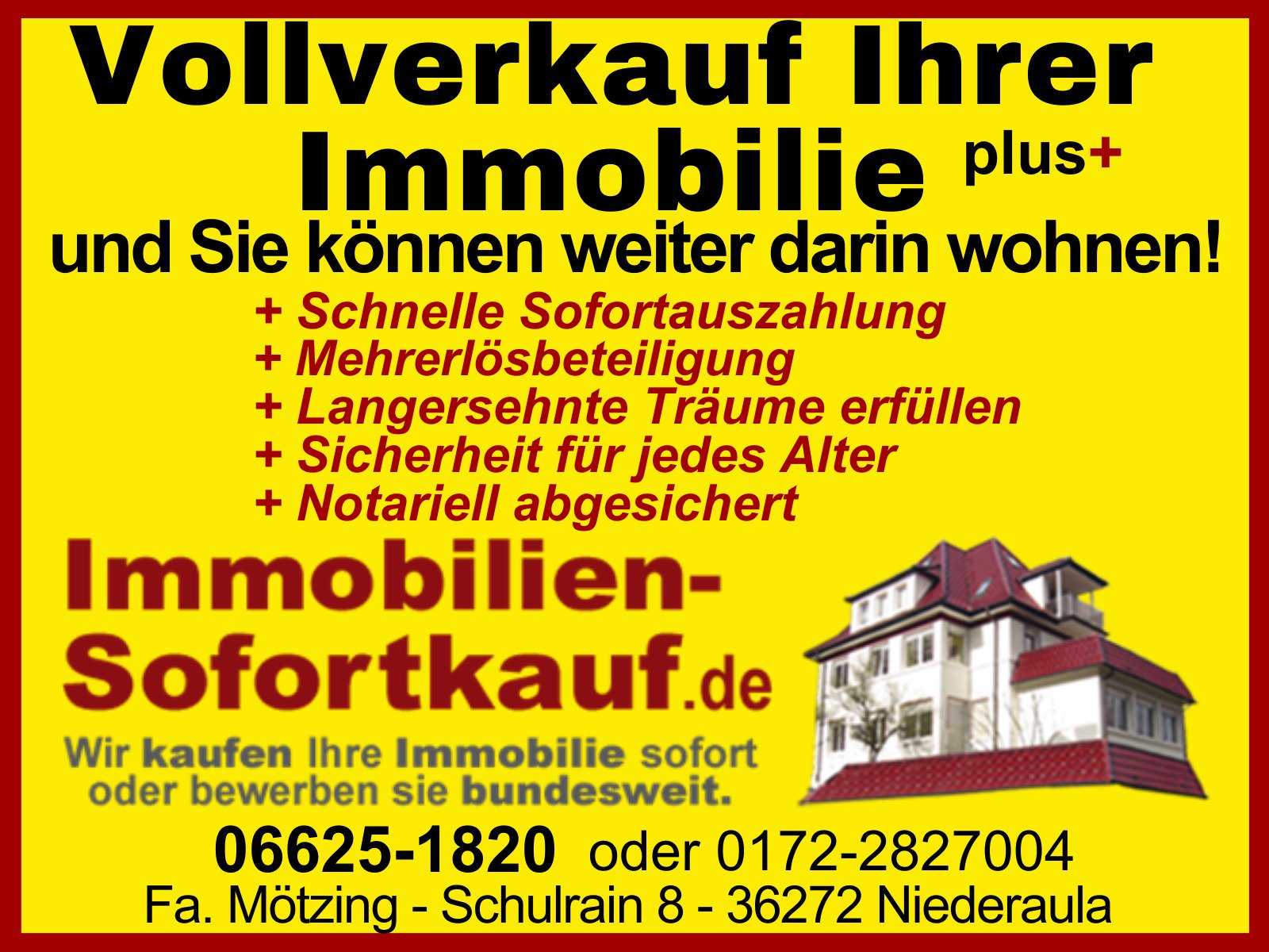 Vollverkauf Plus..."Wir kaufen Ihre Immobilie sofort!" – Reiskirchen – Bild 1 von 1