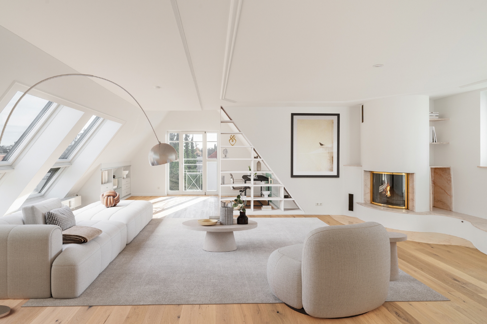 Aigner - Lichtdurchflutete Maisonettewohnung in Nymphenburg mit traumhafter Dachterrasse