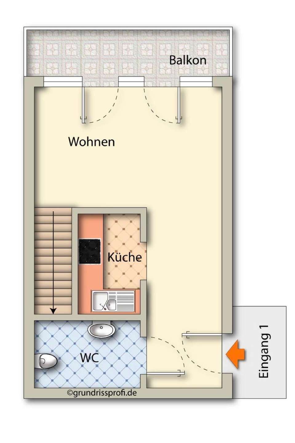 ** Leerstehende ** Maisonette-Wohnung mit zwei Balkonen – Leipzig – Vorschaubild 3