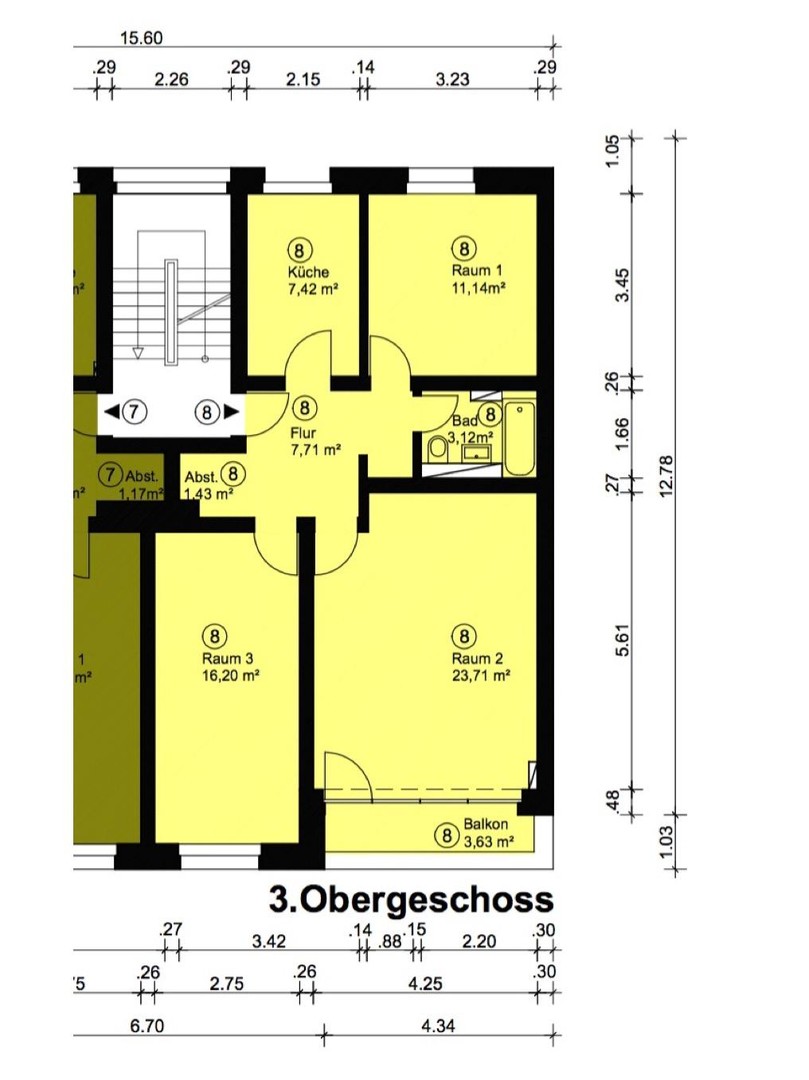 Helle 3-Zimmer-Wohnung mit Balkon & TG Stellplatz in HH-Hohenfelde - top vermietet – Hamburg – Vorschaubild 15